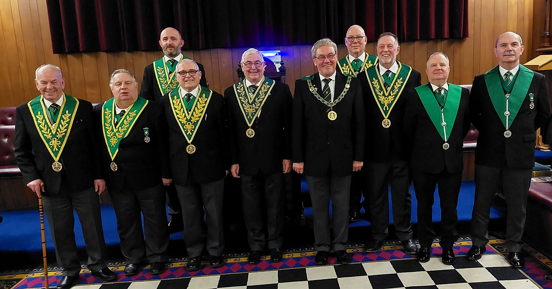 The District Grand Prefect with members of his Escort