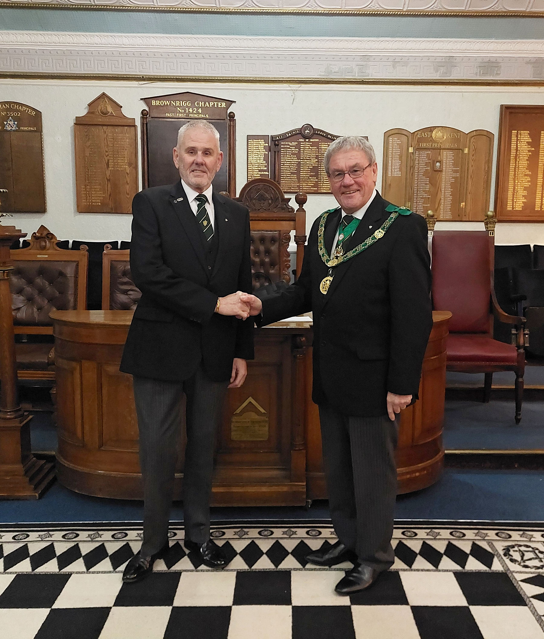 The D.G.P welcomes Bro. Alan Campkin to the Order and Invicta Council 54