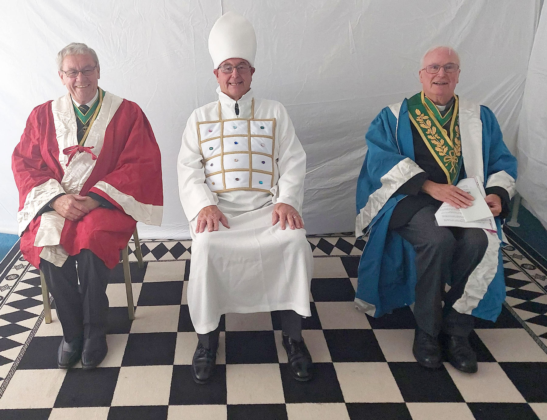 The Principle officers for the first part of the ceremony