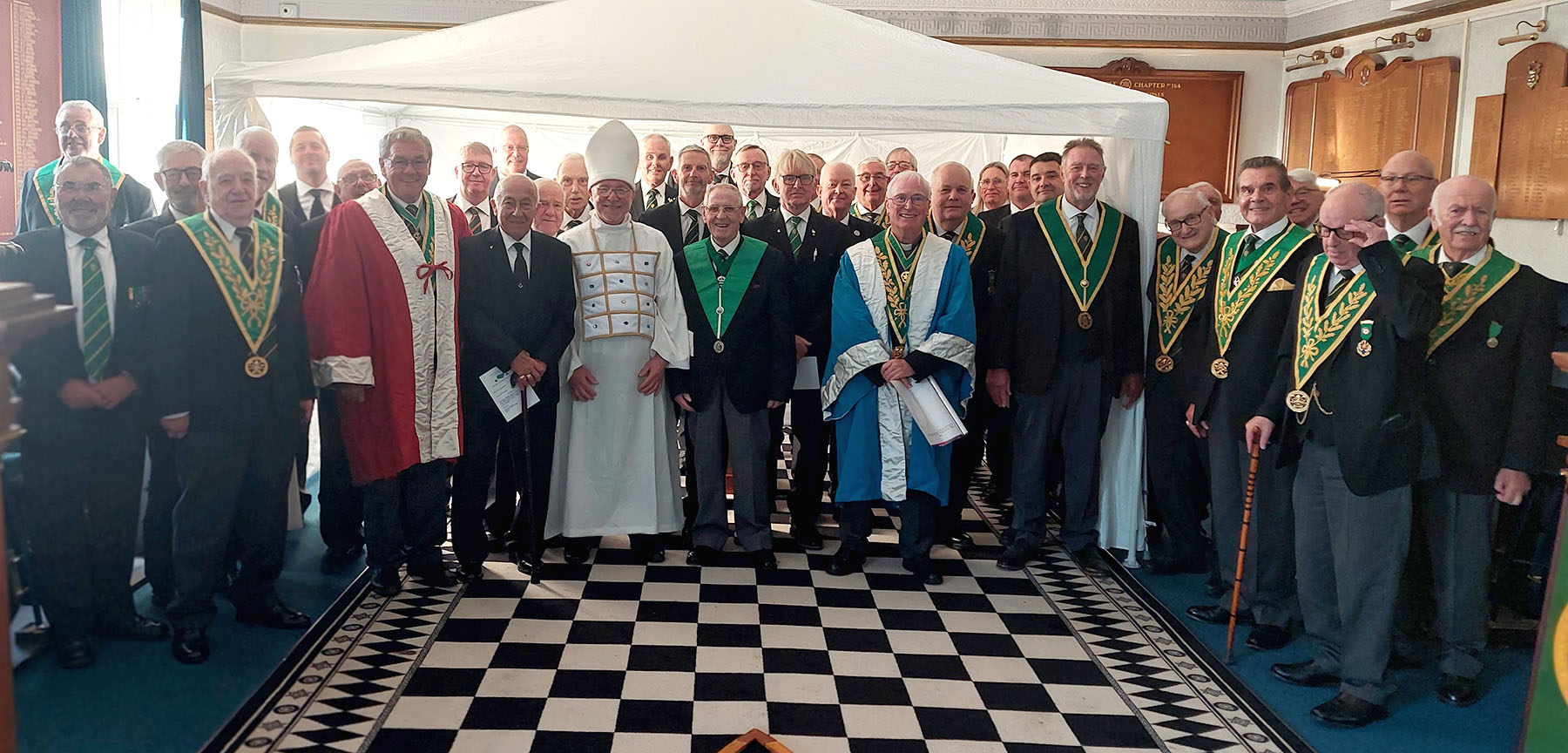 The brethren of the council with their guest and candidates