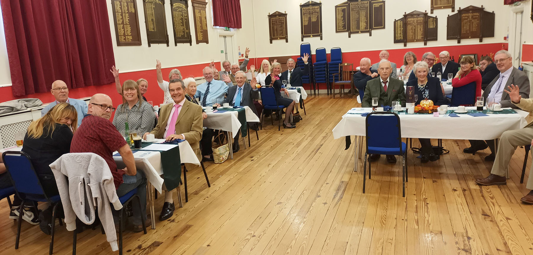 A cheery wave to say hello from all assembled