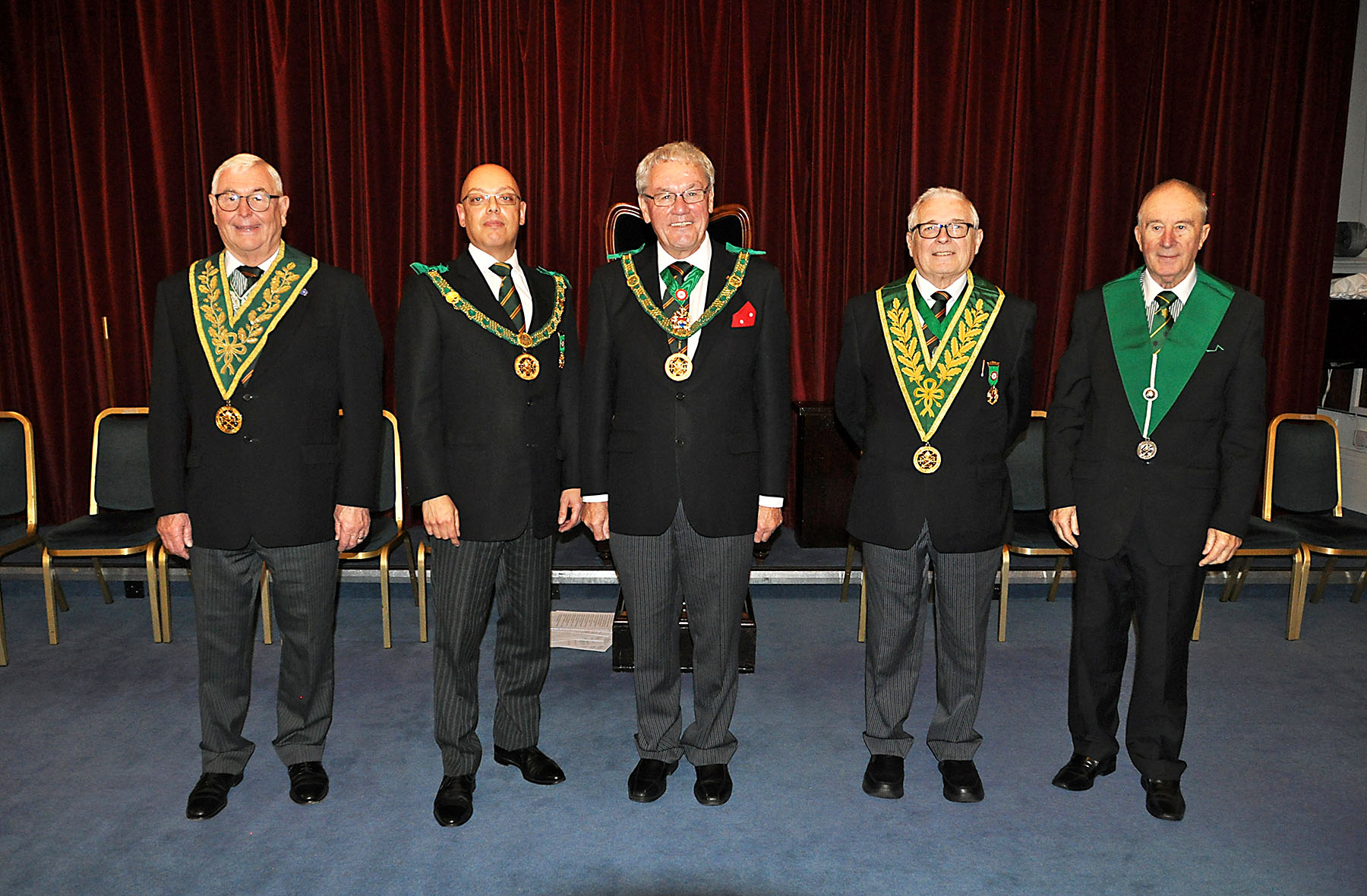 Some of the brethren from Kent with R.W.Bro. Scott Cargill