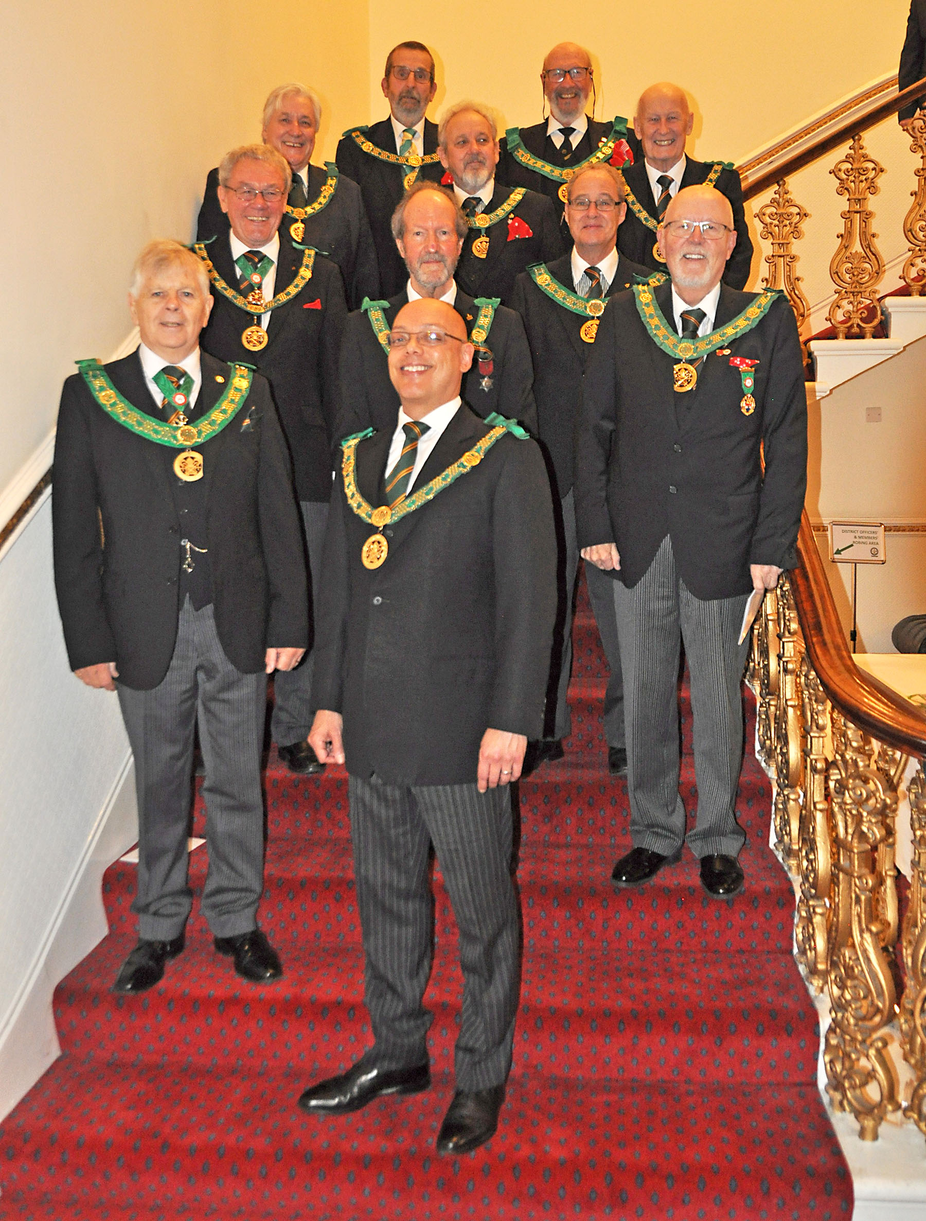 R.W.Bro. Scott Cargill with the rest of the D.P.G.s