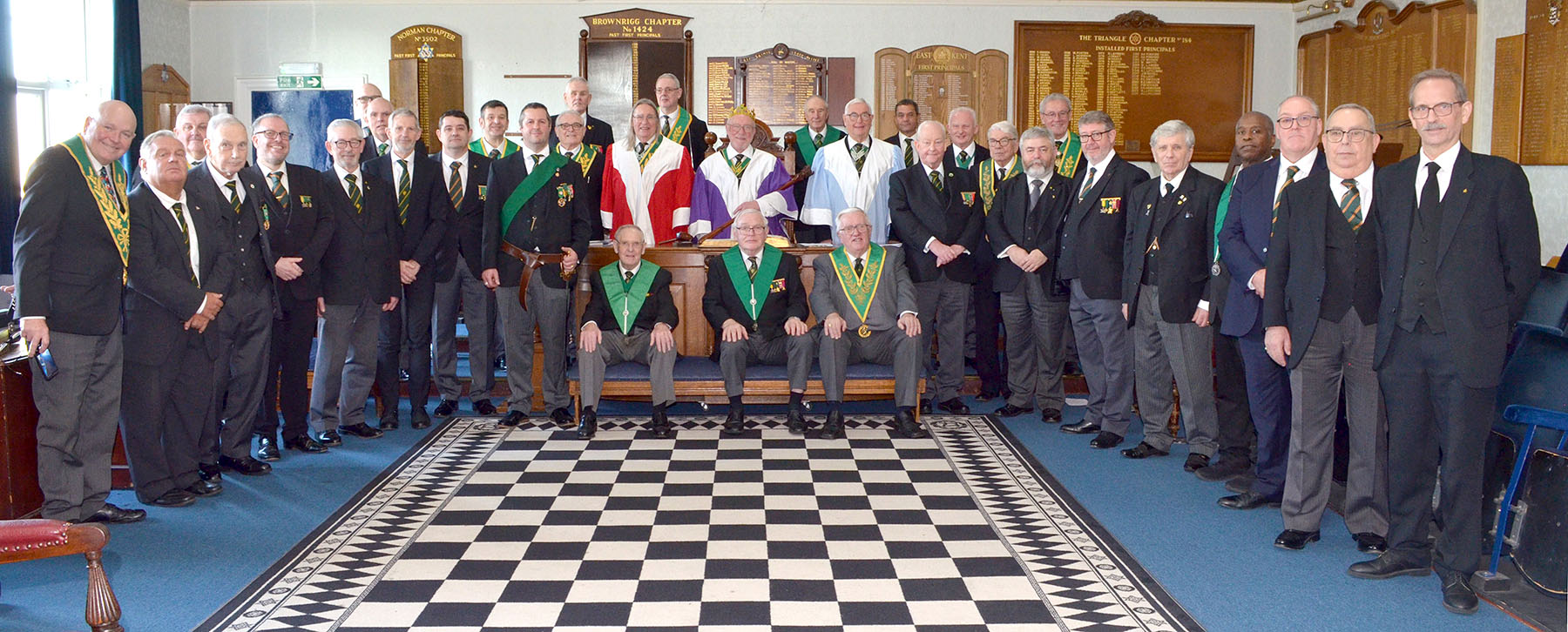 The Principle officers of the  Roy Albert John Williams Council supported by the brethren of the Council along with  their guests and visitors
