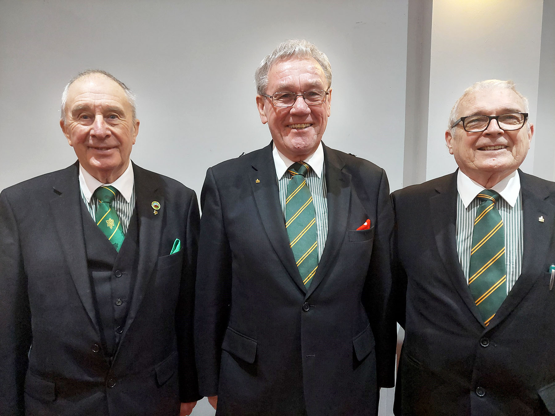 The contingent from Kent on arrival, Bros. Hayler, Ward and Wilkins